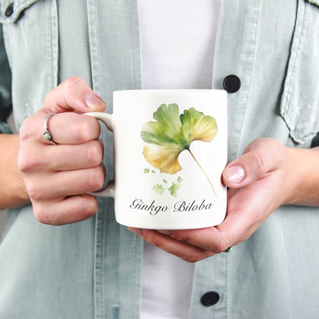 Naturliv: anpassadet Ginkgo Biloba löv Kaffemugg (Skapare uppladdad)