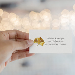 Naturliv: anpassadet Golden Ginkgo Biloba Visitkort