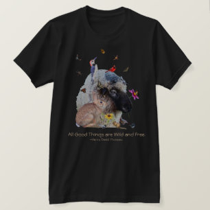 Naturliv med Thoreau citat: T Shirt