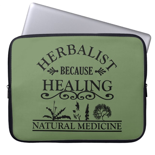 Naturmedicinska växtbaserade växtbaserade läkemede laptop fodral (Framsidan)