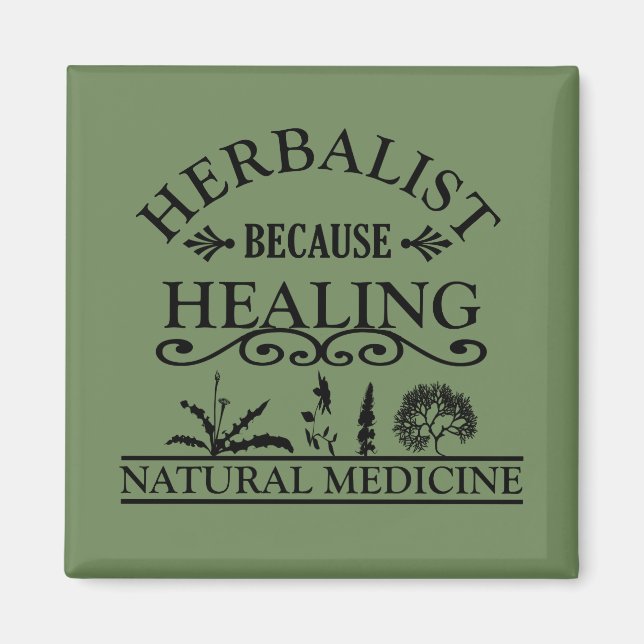 Naturmedicinska växtbaserade växtbaserade läkemede magnet (Framsidan)