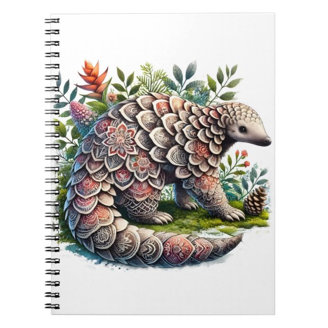 Naturmönster - Dunga Pangolin Anteckningsbok (Framsidan)