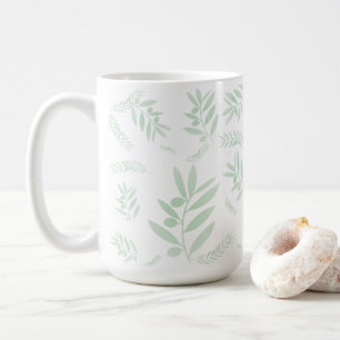 Naturoliver gren mönster kaffemugg
