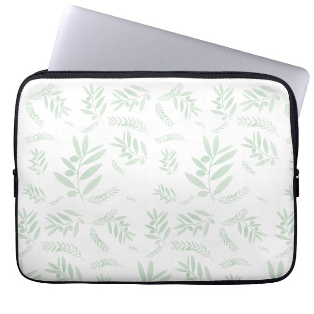 Naturoliver gren mönster laptop fodral (Framsidan)