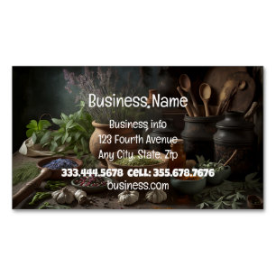 Naturopath Herbalist Healer Holistic Medicine Magnetiska Visitkort