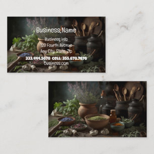 Naturopath Herbalist Healer Holistic Medicine Visitkort