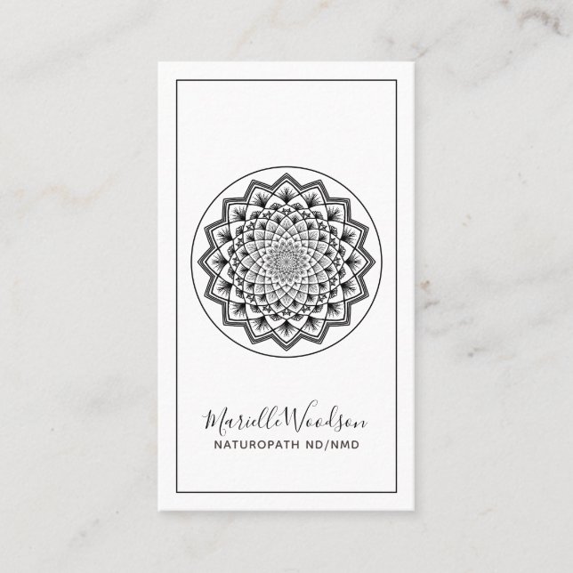 Naturopathic Doktor Mandala Visitkort (Framsida)