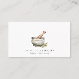 Naturopathic Doktor Mortar Pestle Visitkort