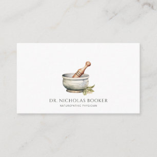 Naturopathic Doktor Mortar Pestle Visitkort