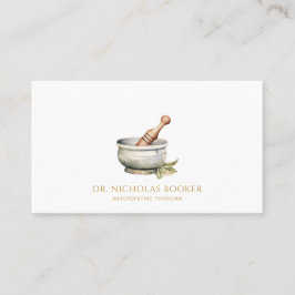 Naturopathic Doktor Mortar Pestle Visitkort
