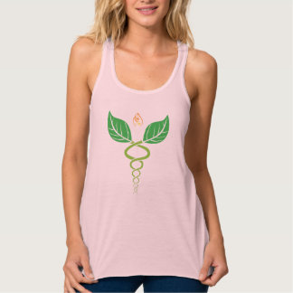 Naturopatisk läkare Caduceus Tank top Linne Med Racerback