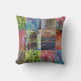 Naturpalett - Vibrant oceaninspirerad konst Kudde