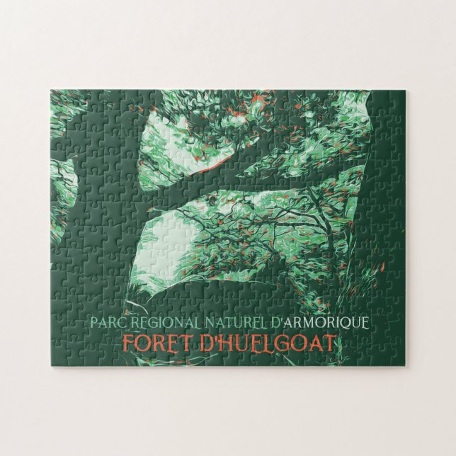 Naturparken Armorique, HuelGetskogen Frankrike Pussel (Horisontell)