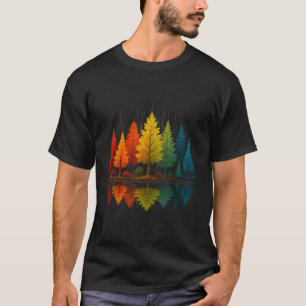 Naturreflekterande skogsträd Utomhus Vilda djur T Shirt