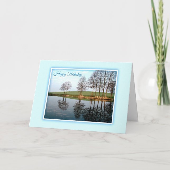 Naturreflektioner - födelsekort kort (Framsida)