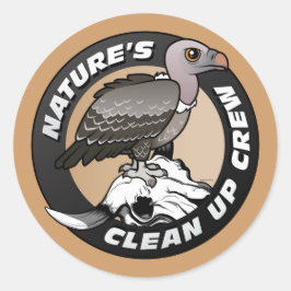 Naturs rena övre besättning runt klistermärke