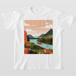 Naturscen från en vandringsresa t shirt