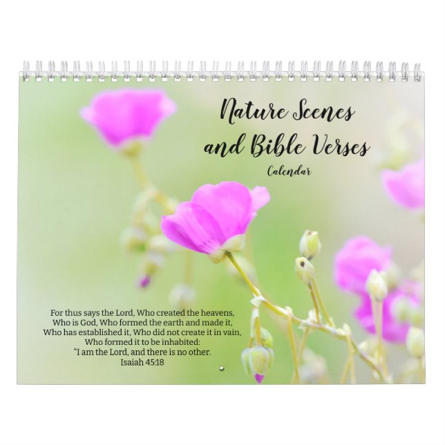 Naturscener och Bible Verses Calendar Kalender (Omslag)