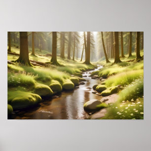 Naturskog i Panoramiska landskapet Poster