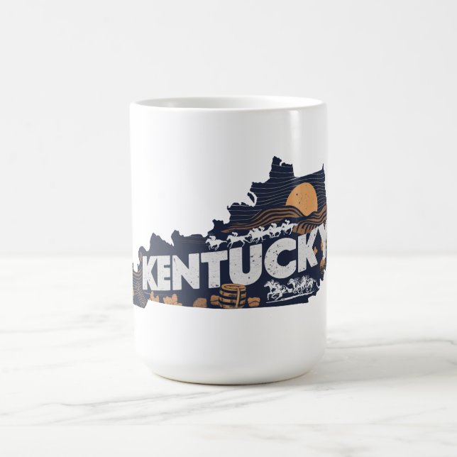 Naturskön Kentucky Retro Silhuett  Kaffemugg (Center)