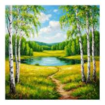 Naturskön landskap vid en lugn sjö