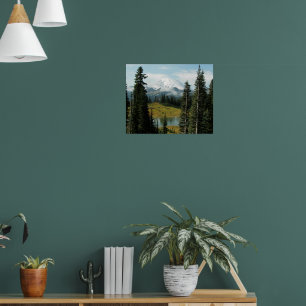 Naturskön landskapsbild från Mount Rainier Poster