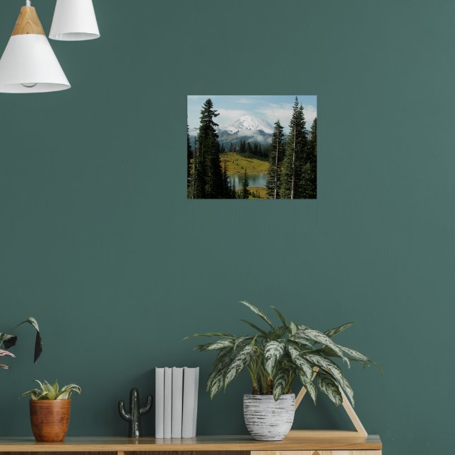 Naturskön landskapsbild från Mount Rainier Poster (Vardagsrum 1)