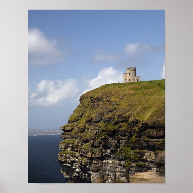 Natursköna Klipporna vid Moher och O'Briens torn. Poster (Framsidan)