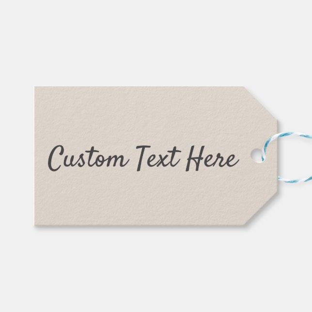 Naturskugga för solid ivoriansk bege presentetikett (Framsidan (Horisontell))