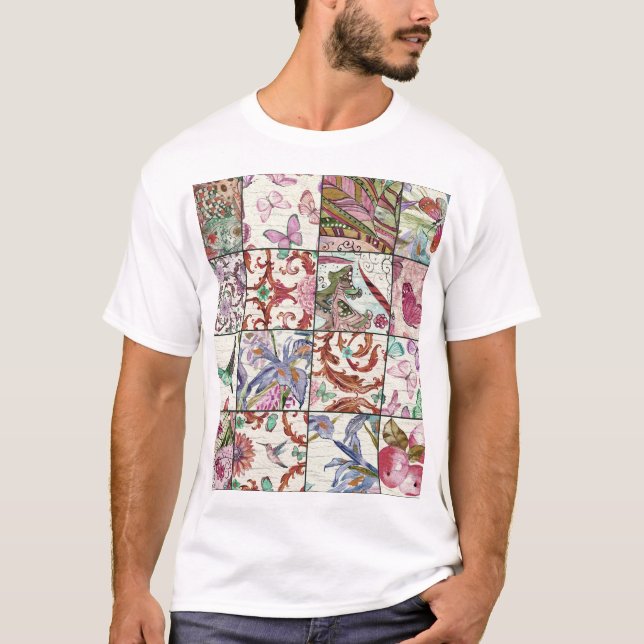 Naturskydd: Chic Sömlös bakgrund T Shirt (Framsida)