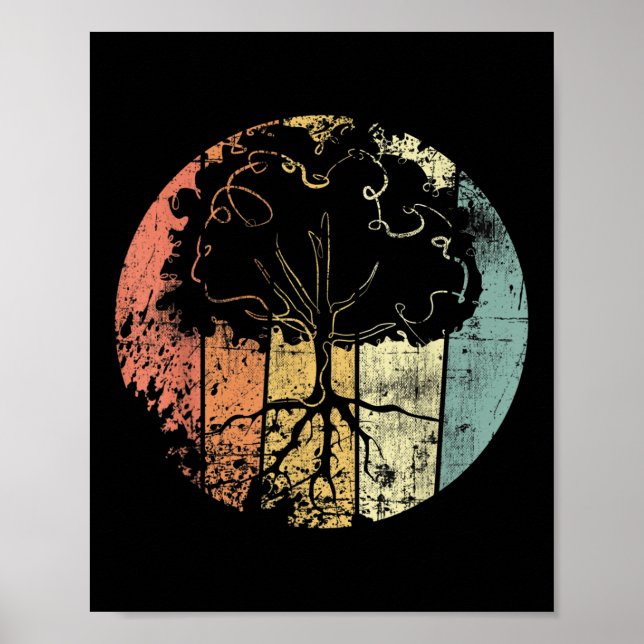 Naturskydd i träd Vintage Poster (Framsidan)