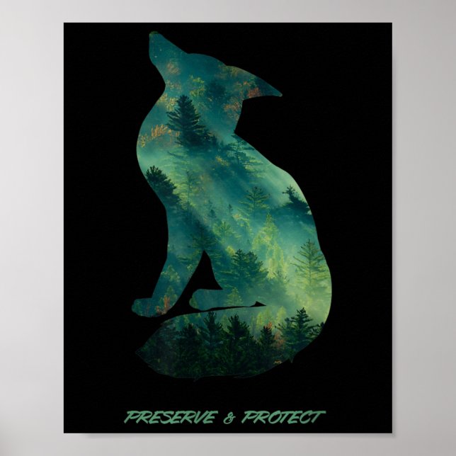 Naturskyddsprotesten för skogar poster (Framsidan)