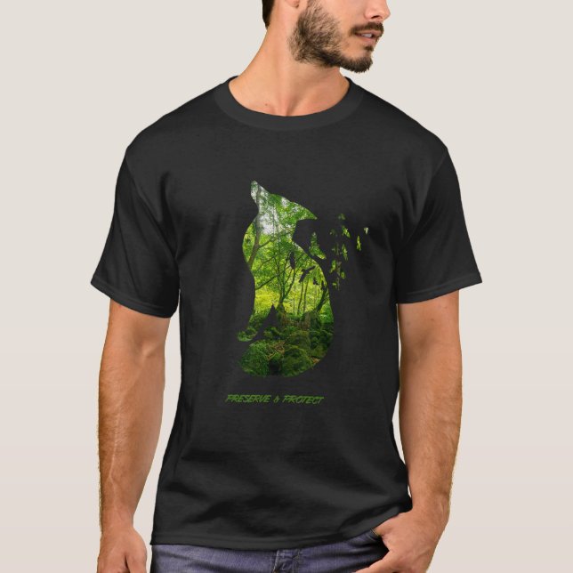 Naturskyddsprotesten för skogar t shirt (Framsida)