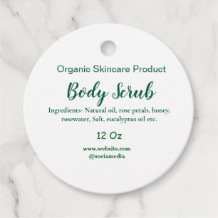 Naturskyddssmör av organisk grönt, tillsätt namn i gåvor etiketter