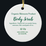 Naturskyddssmör av organisk grönt, tillsätt namn i julgransprydnad keramik<br><div class="desc">utformning</div>