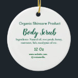 Naturskyddssmör av organisk grönt, tillsätt namn i julgransprydnad keramik<br><div class="desc">utformning</div>