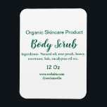 Naturskyddssmör av organisk grönt, tillsätt namn i magnet<br><div class="desc">utformning</div>