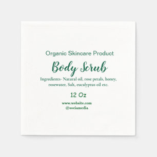 Naturskyddssmör av organisk grönt, tillsätt namn i pappersservett