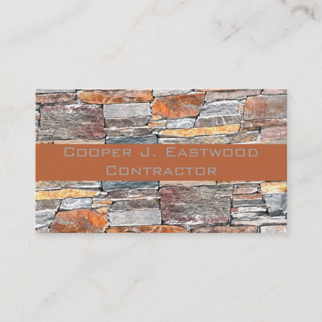 Natursten i mönster-tegel, stressad Flagstone-sten Visitkort (Framsida)