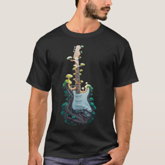 Natursten Vibbar Elgitarr Växte Från T Shirt