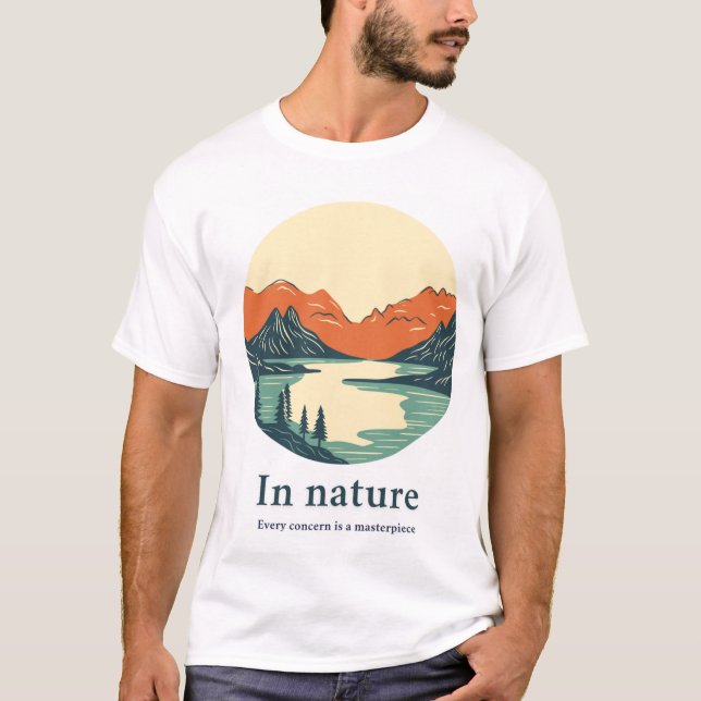 Naturtema t skjorta t shirt (Framsida)
