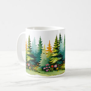 Naturtemat mugg! Från serenskogar Kaffemugg