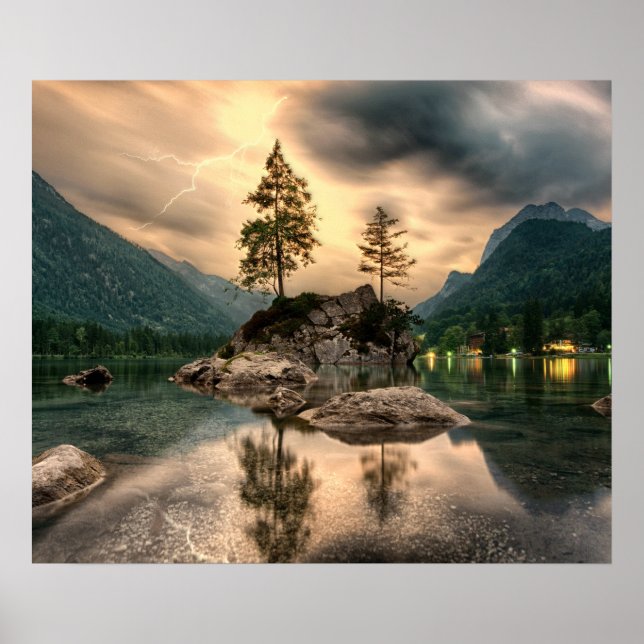 Naturtravels - Vatten bergarnas landskap Poster (Framsidan)