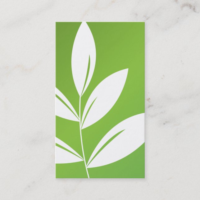 Naturtryck - gröntlöv visitkort (Framsida)