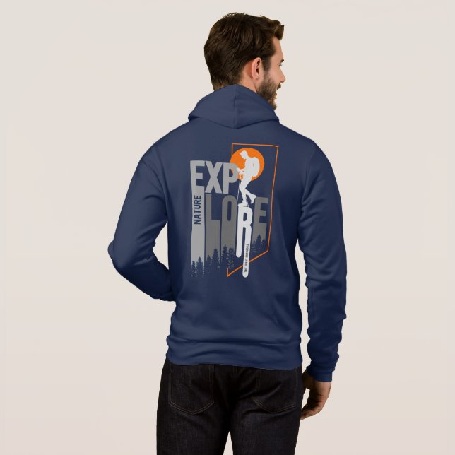 Naturupplevelse (2) | Män Full-zip T Shirt (Hel baksida)