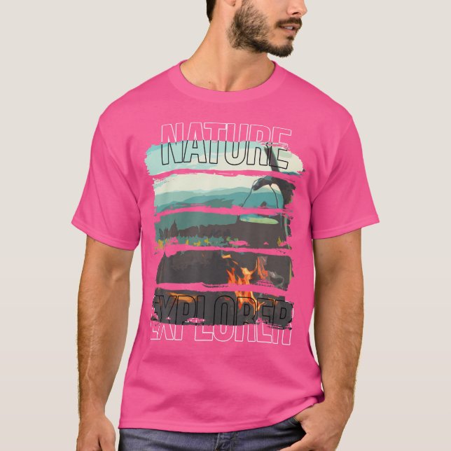 Naturutforskaren - Camping T Shirt (Framsida)