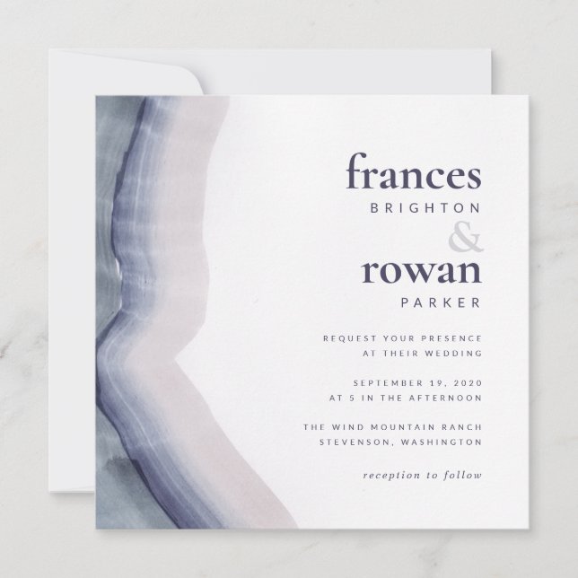 Naturvågsbröllopsinbjudan Inbjudningar (Framsida)