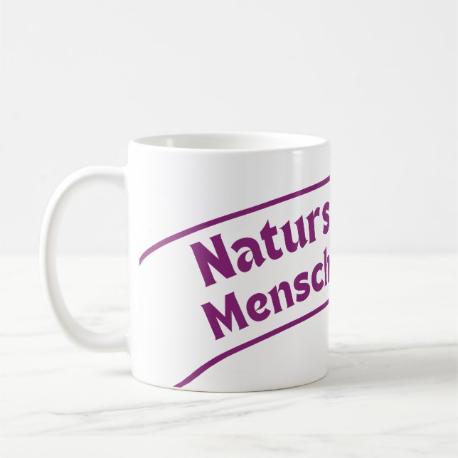 Naturvård är mänskligt skydd (tyska) kaffemugg (Vänster)