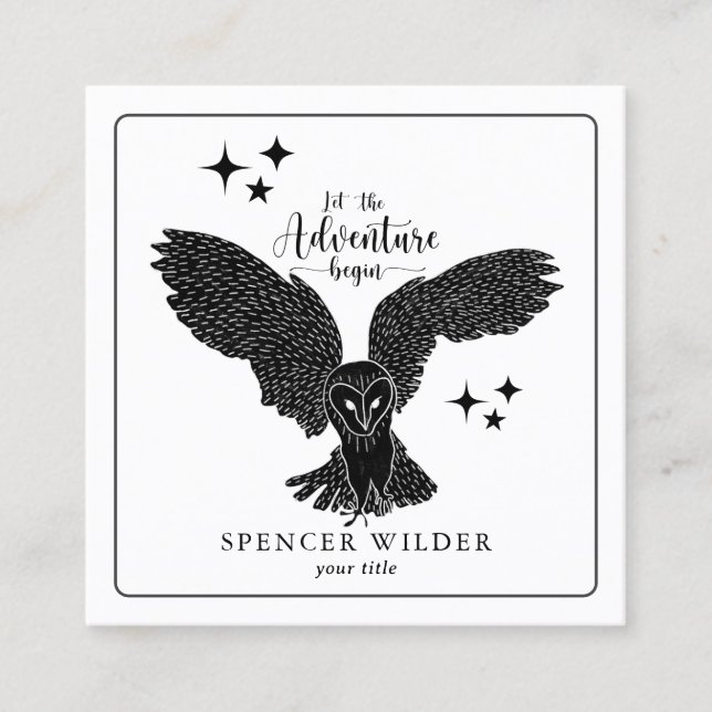 Naturvård i Äventyr Fyrkantigt Visitkort (Framsida)