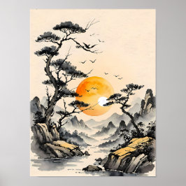 Naturvård: Landskapskonst mellan Japan och Stil Poster